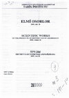 Research paper thumbnail of AMEA Tarix İnstitutu “Elmi Əsərlər”,