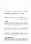 Research paper thumbnail of Assessing impacts of agricultural research for development in countries of the South