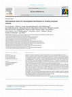 Research paper thumbnail of International values for haemoglobin distributions in healthy pregnant women