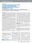 Research paper thumbnail of International gestational age-specific centiles for umbilical artery Doppler indices: a longitudinal prospective cohort study of the INTERGROWTH-21st Project