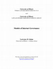 Research paper thumbnail of Models of Internet governance