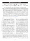 Research paper thumbnail of Intranasal Angiotensin II in Humans Reduces Blood Pressure When Angiotensin II Type 1 Receptors Are Blocked