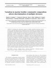 Research paper thumbnail of Variation in marine benthic community composition allows discrimination of multiple stressors