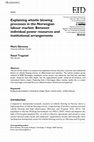 Research paper thumbnail of Explaining whistle blowing processes in the Norwegian labour market: Between individual power resources and institutional arrangements