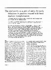 Research paper thumbnail of The oral cavity as a port of entry for early infections in patients treated with bone marrow transplantation