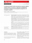 Research paper thumbnail of A randomized study of buffy coat platelets in platelet additive solution stored 1-5 versus 6-7 days prior to prophylactic transfusion of allogeneic haematopoietic progenitor cell transplant recipients