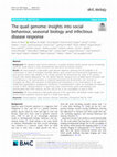 Research paper thumbnail of The quail genome: insights into social behaviour, seasonal biology and infectious disease response