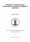 Research paper thumbnail of Migraine in patients with systemic lupus erythematosus is associated with reduced cerebral grey matter volume but not with measures of glial activation or anti-NR2 or anti-P antibodies