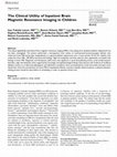 Research paper thumbnail of The Clinical Utility of Inpatient Brain Magnetic Resonance Imaging in Children