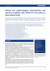 Research paper thumbnail of Clinical and epidemiological characteristics and outcome of patients with COVID-19 in Sri Lanka; an observational study