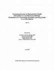 Research paper thumbnail of Increasing access to reproductive health information in low-resource settings: evaluation of a technology-assisted learning center in La Paz Bolivia