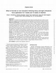 Research paper thumbnail of Effect of fluoride on root resorption following heavy and light orthodontic force application for 4 weeks and 12 weeks of retention