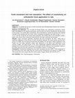 Research paper thumbnail of Tooth movement and root resorption; The effect of ovariectomy on orthodontic force application in rats