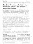 Research paper thumbnail of The effect of fluoride on orthodontic tooth movement in humans. A two- and three-dimensional evaluation