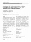 Research paper thumbnail of Environmental and socioeconomic assessment of impacts by mining activities—a case study in the Certej River catchment, Western Carpathians, Romania