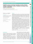 Research paper thumbnail of Feedback survey on the Royal Australian and New Zealand College of Radiologists Faculty of Radiation Oncology trainee research requirement