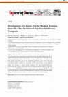 Research paper thumbnail of Development of a Suture Pad for Medical Training from Silk Fiber Reinforced Polydimethylsiloxane Composite