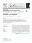 Research paper thumbnail of Glass fabric reinforced polybenzoxazine composites filled with nanosilica: A High impact response poises use as strike panels in multilayered armor applications