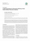 Research paper thumbnail of A Differential Diagnosis of Haematuria following a Motor Vehicle Collision: Nutcracker Syndrome