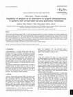 Research paper thumbnail of Feasibility of ablation as an alternative to surgical metastasectomy in patients with unresectable sarcoma pulmonary metastases