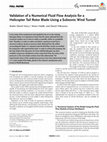 Research paper thumbnail of Validation of a Numerical Fluid Flow Analysis for a Helicopter Tail Rotor Blade Using a Subsonic Wind Tunnel