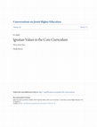 Research paper thumbnail of Ignatian Values in the Core Curriculum