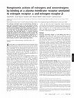 Research paper thumbnail of Nongenomic Actions of Estrogens and Xenoestrogens Affecting Endocrine Cancer Cells