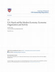 Research paper thumbnail of F. A. Hayek and the modern economy: economic organization and activity