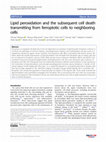 Research paper thumbnail of Lipid peroxidation and the subsequent cell death transmitting from ferroptotic cells to neighboring cells