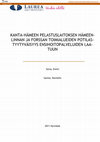 Research paper thumbnail of Kanta-Hämeen pelastuslaitoksen Hämeenlinnan ja Forssan toimialueiden potilastyytyväisyys ensihoitopalveluiden laatuun