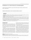 Research paper thumbnail of Evaluation of a urine screen for acetaminophen