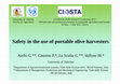 Research paper thumbnail of Safety in the use of portable olive harvesters