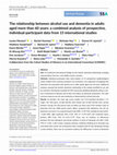 Research paper thumbnail of The relationship between alcohol use and dementia in adults aged more than 60 years: a combined analysis of prospective, individual‐participant data from 15 international studies