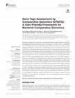 Research paper thumbnail of Gene Tags Assessment by Comparative Genomics (GTACG): A User-Friendly Framework for Bacterial Comparative Genomics