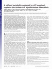 Research paper thumbnail of A sulfated metabolite produced bystf3negatively regulates the virulence ofMycobacteriumtuberculosis