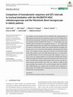 Research paper thumbnail of Comparison of hemodynamic responses and QTc intervals to tracheal intubation with the McGRATH MAC videolaryngoscope and the Macintosh direct laryngoscope in elderly patients