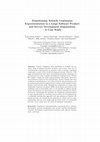 Research paper thumbnail of Transitioning Towards Continuous Experimentation in a Large Software Product and Service Development Organisation – A Case Study