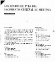 Research paper thumbnail of Los restos de aves del yacimiento medieval de Mértola