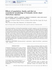 Research paper thumbnail of Effects of population, family, and diet on craniofacial morphology of Icelandic Arctic charr (Salvelinus alpinus)