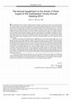 Research paper thumbnail of The annual supplement to the Annals of Plastic Surgery of the Southeastern Society Annual Meeting 2014