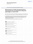 Research paper thumbnail of Measurements of steady manoeuvring forces and moments over an axisymmetric body with appendages in a wind tunnel