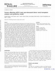 Research paper thumbnail of Factors affecting eGFR 5-year post-deceased donor renal transplant: analysis and predictive model