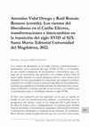 Research paper thumbnail of Antonino Vidal Ortega y Raúl Román Romero (coords). Los vientos del liberalismo en el Caribe Efectos, transformaciones e intercambios en la transición del siglo XVIII al XIX. Santa Marta: Editorial Universidad del Magdalena, 2022.