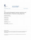 Research paper thumbnail of The actual and imagined customer experiences of blood donation: A customer value perspective