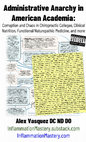 Research paper thumbnail of Administrative Anarchy in American Academia (FINAL) Corruption and Chaos in Chiropractic Colleges, Nutrition Programs, Functional/Naturopathic Medicine, and more