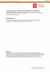 Research paper thumbnail of Preventing disaster: COVID-19 and the Rohingya in Bangladesh