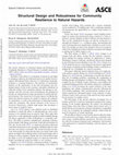 Research paper thumbnail of Structural Design and Robustness for Community Resilience to Natural Hazards