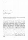 Research paper thumbnail of Do privado ao oculto. Resenha do livro organizado por Nuno Gonçalo Monteiro, História da vida privada em Portugal. A Idade Moderna.