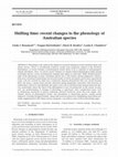 Research paper thumbnail of Shifting time: recent changes to the phenology of Australian species