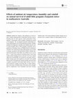 Research paper thumbnail of Effects of ambient air temperature, humidity and rainfall on annual survival of adult little penguins Eudyptula minor in southeastern Australia